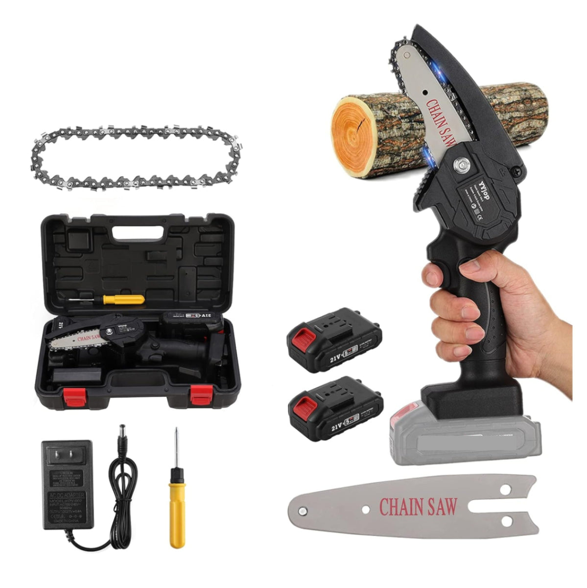 Motosierra Pro Portátil Doble Batería