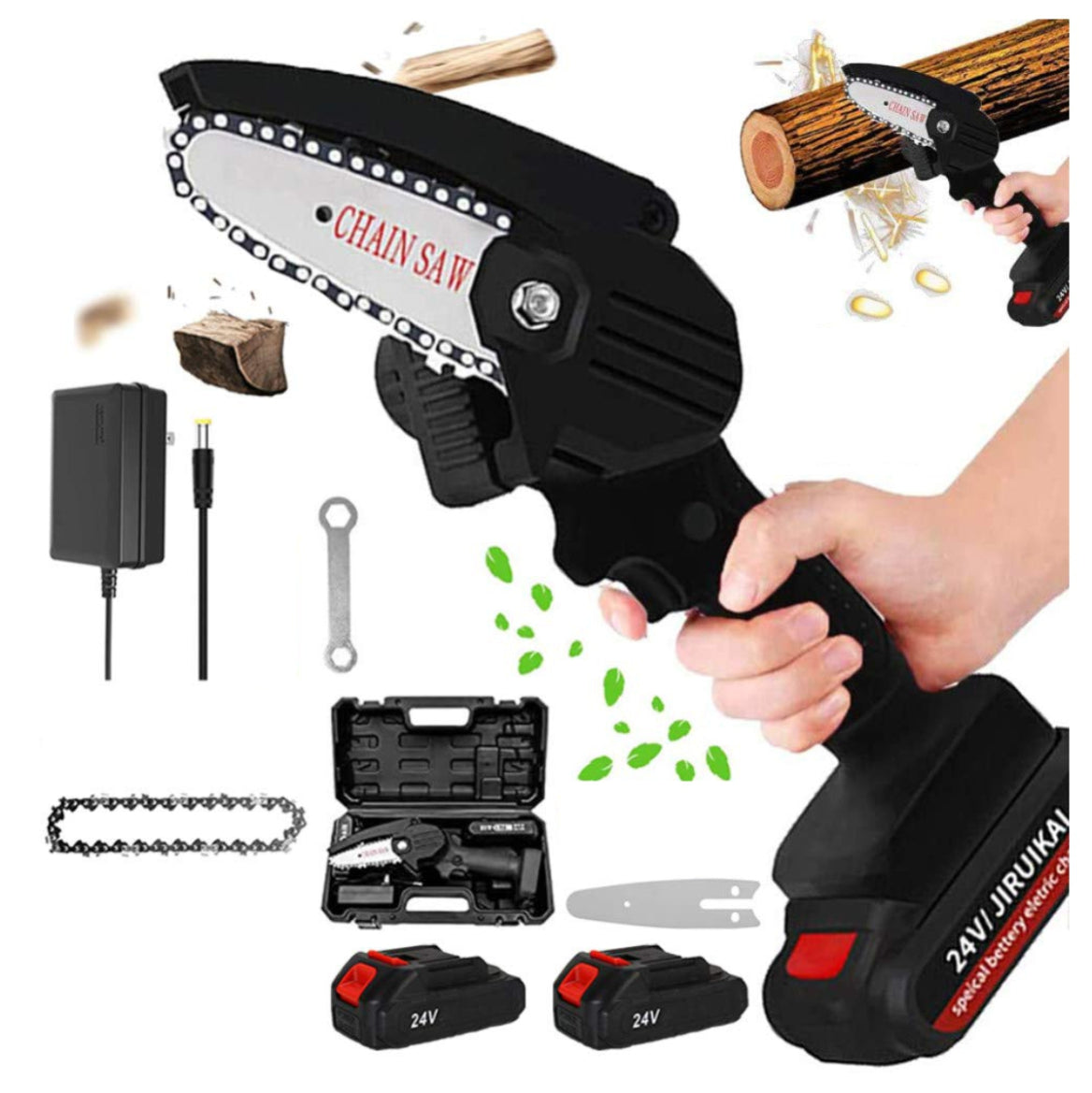 Motosierra Pro Portátil Doble Batería